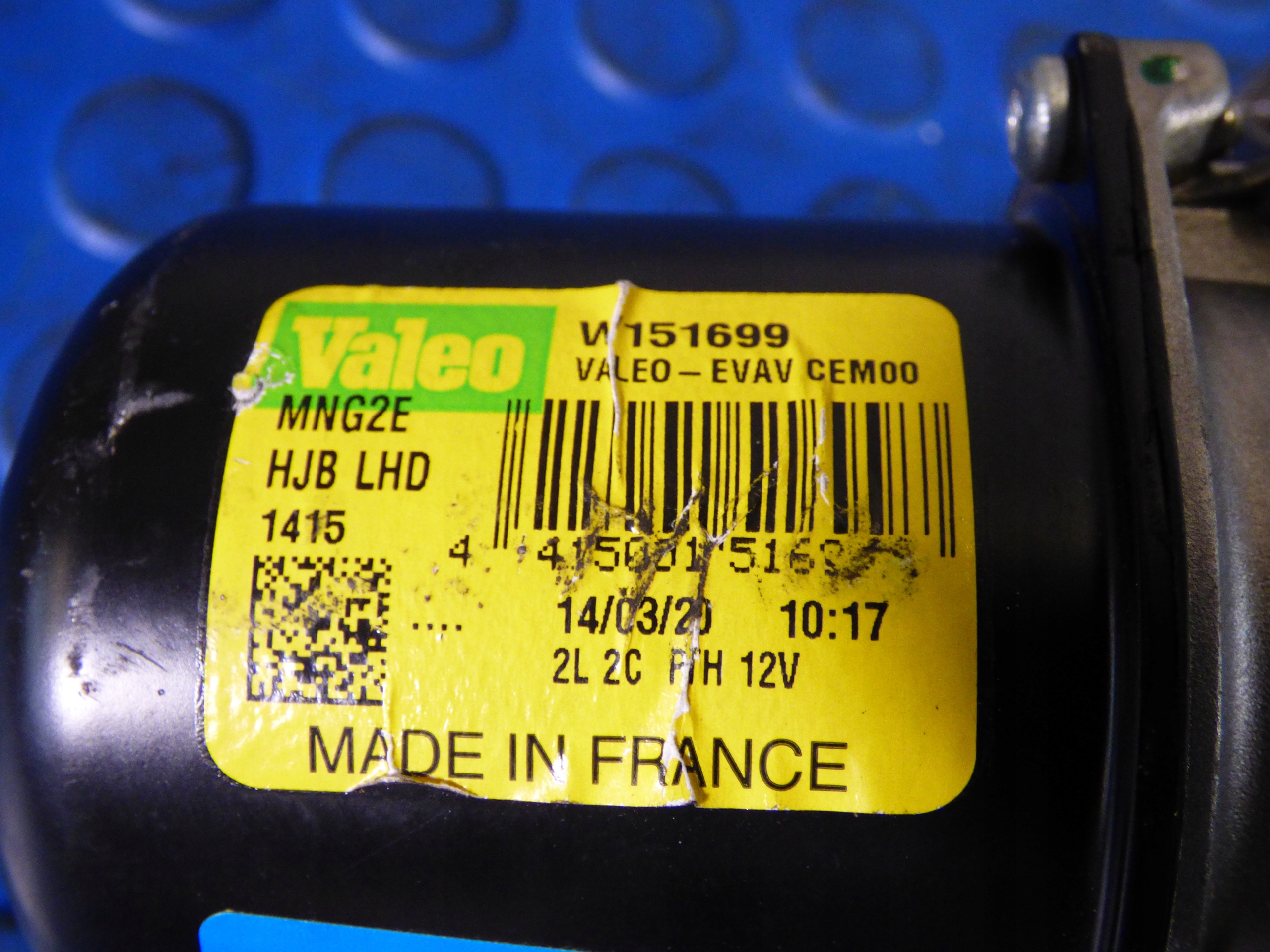 mini motor mechanizmu of wipers front CAPTUR II