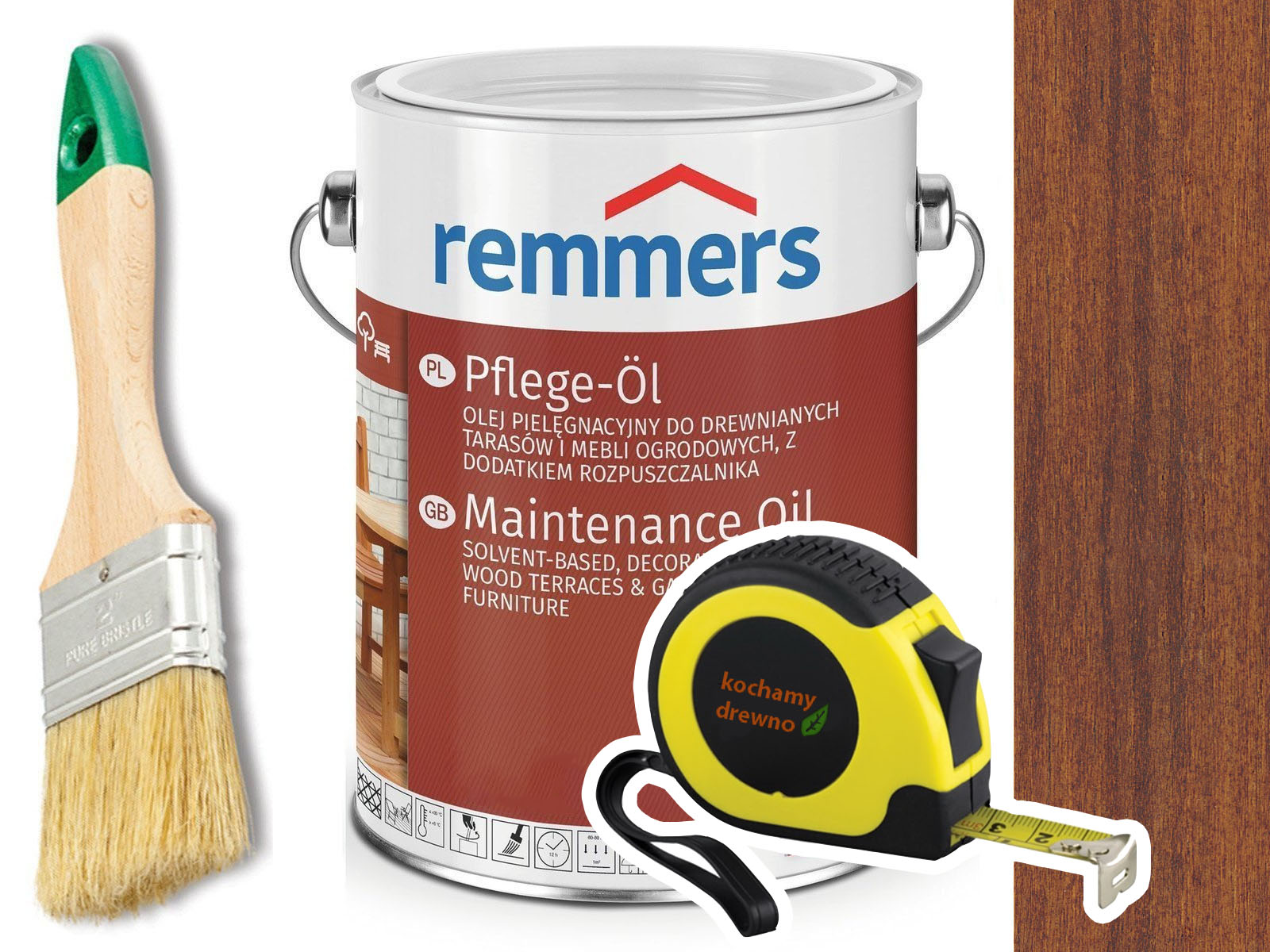 Remmers Pflege-Ol olej do tarasu KASZTAN 5L