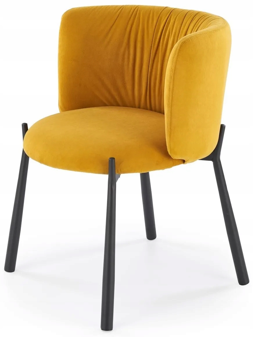 Krzesło Loftowe K531 Halmar Nowoczesne, Tapicerowane, Musztardowe