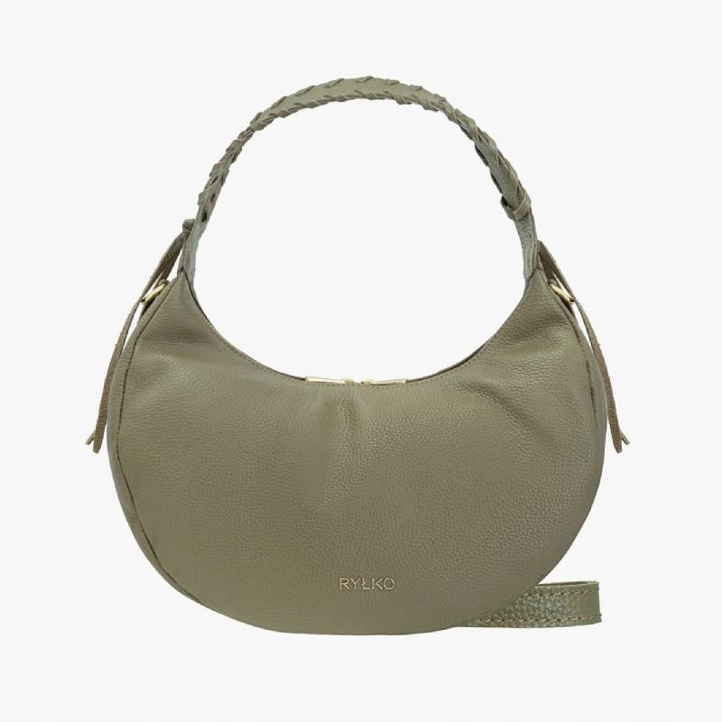Ryłko R40930TB 1QM Olivová kožená kabelka Kochland