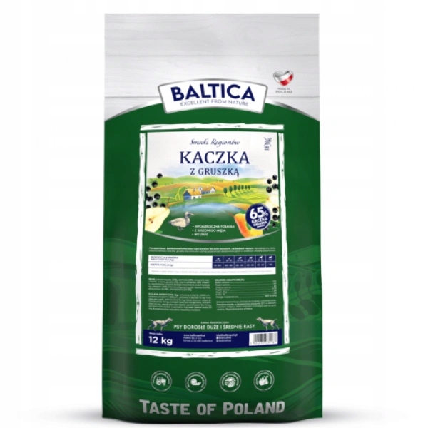 Baltica Kaczka z gruszką M/L 12kg