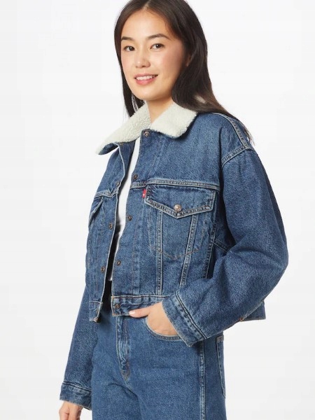 LEVIS Kurtka jeansowa CROPPED LOOSE SHERPA XS 13081925903 