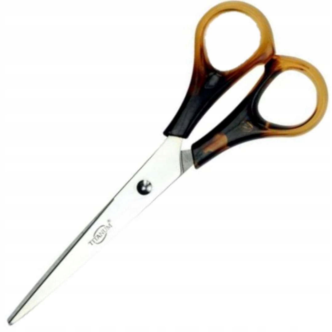 NOŻYCZKI klasyczne UNIWERSALNE brązowe 16 cm