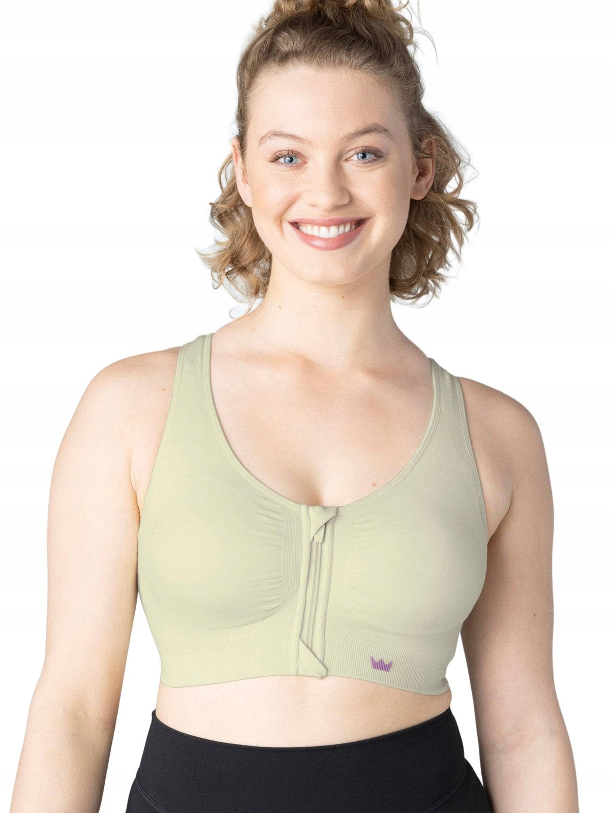 Sportovní Podprsenka Shefit Zelená Se Zapínáním Vpředu 4XL Cvičení