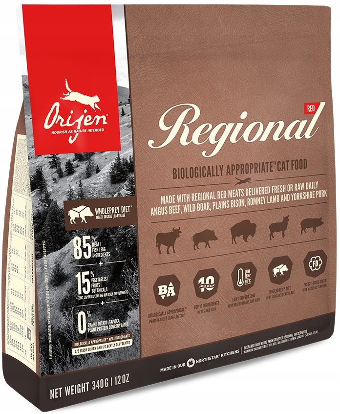 2x Orijen Regional Red Cat krmivo pro kočky 340 g