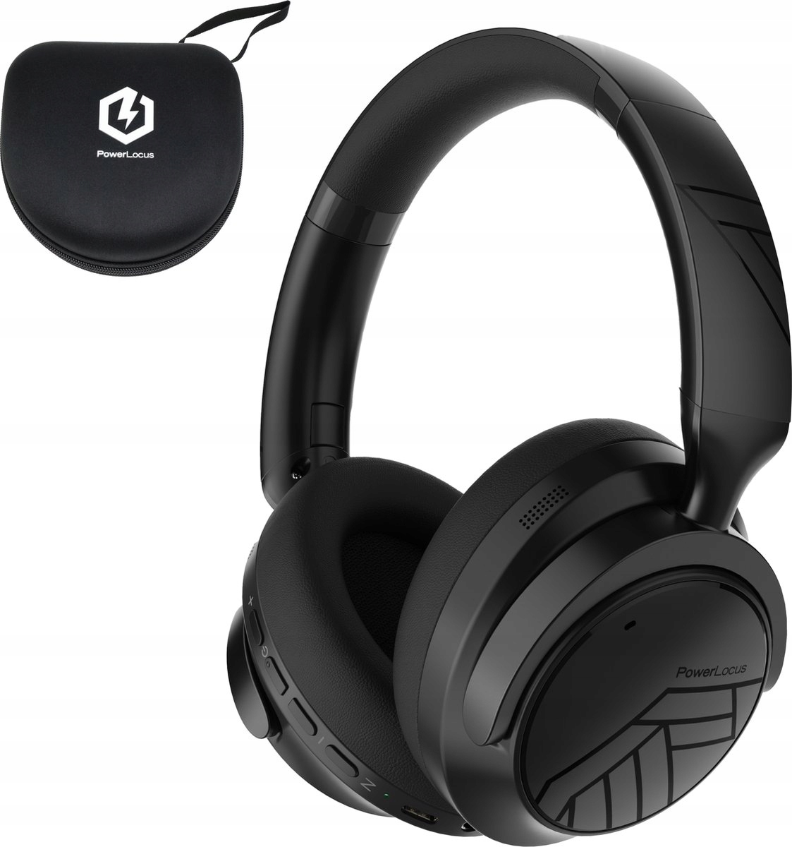 Słuchawki Premium 70h Bluetooth PowerLocus Moonfly Mikrofon Anc Etui