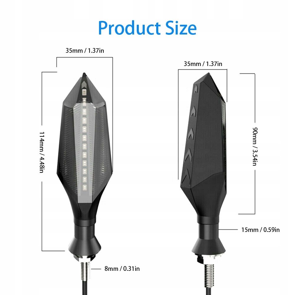 KIERUNKOWSKAZY 12x LED DYNAMICZNE PŁYWAJĄCE MOTO Producent inny