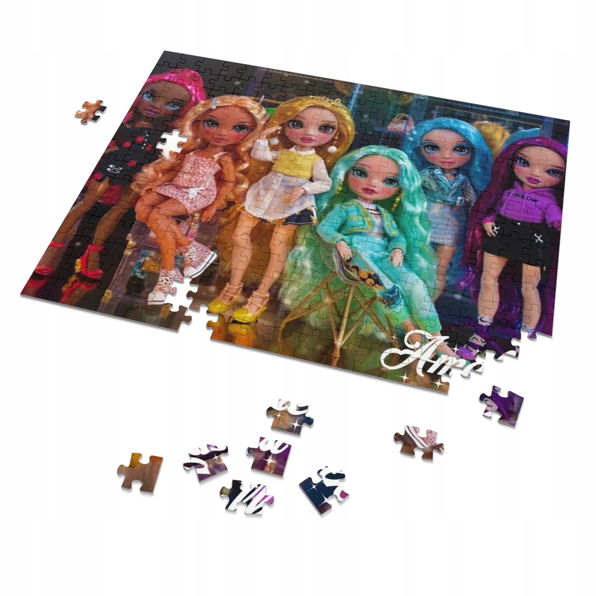 

Puzzle Imię pudełko Rainbow High A3 252el