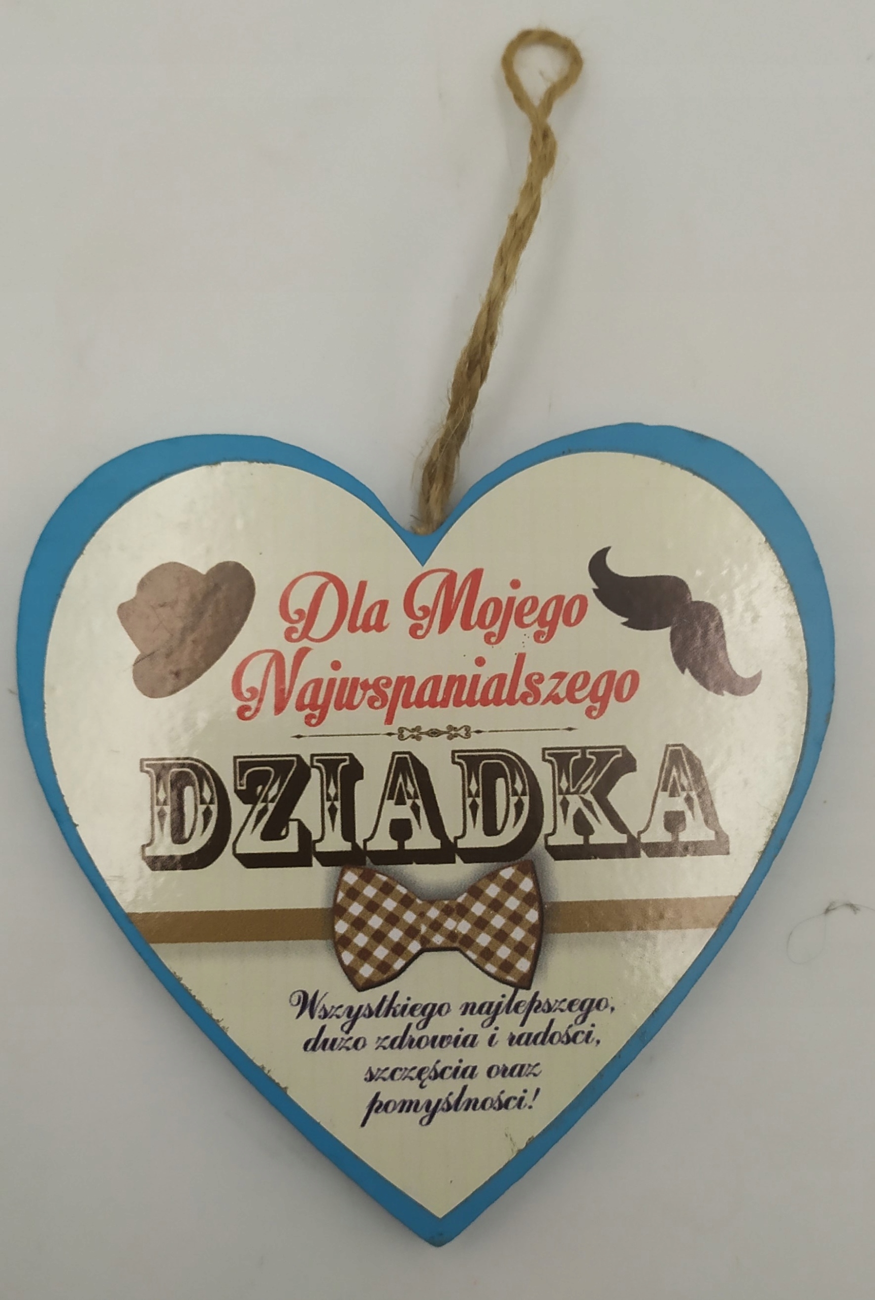 serce drewniane zawieszka DZIADEK 10cm — 6