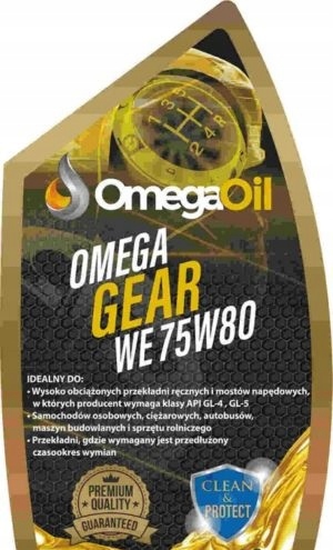 

Syntet. Olej Przekładniowy Omega Gear We 75W80 5L