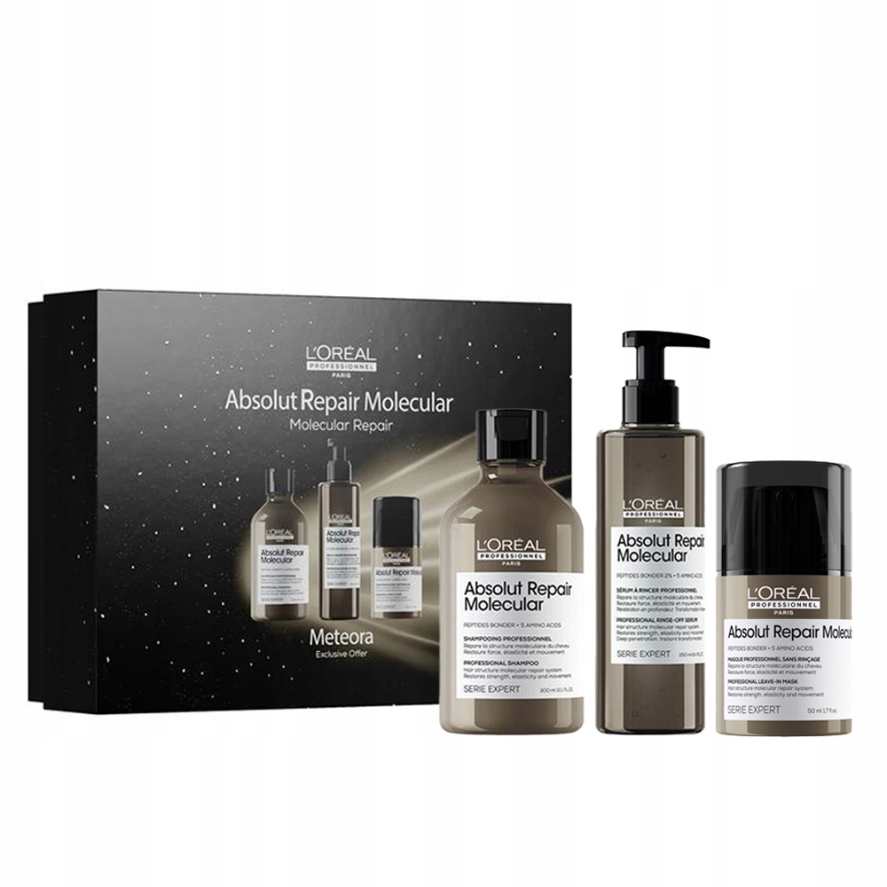 Loreal Meteora Absolut Repair Molecular regeneruje vlasy pomocí šampon séra a krému