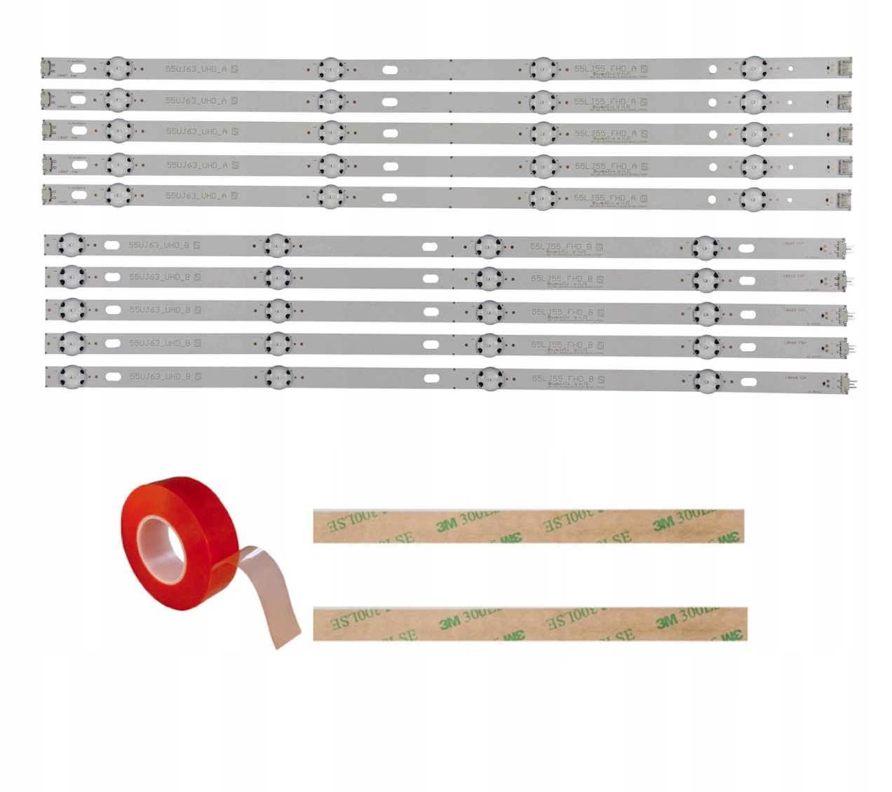 Listwy Led 55LJ55_FHD_A i B Lg 55LJ610V 55LJ624V 55LJ620V 55UJ634V 55UJ6307