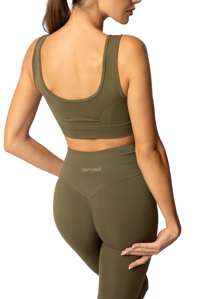 Spaio Legginsy damskie Fitness Flex khaki Xs
