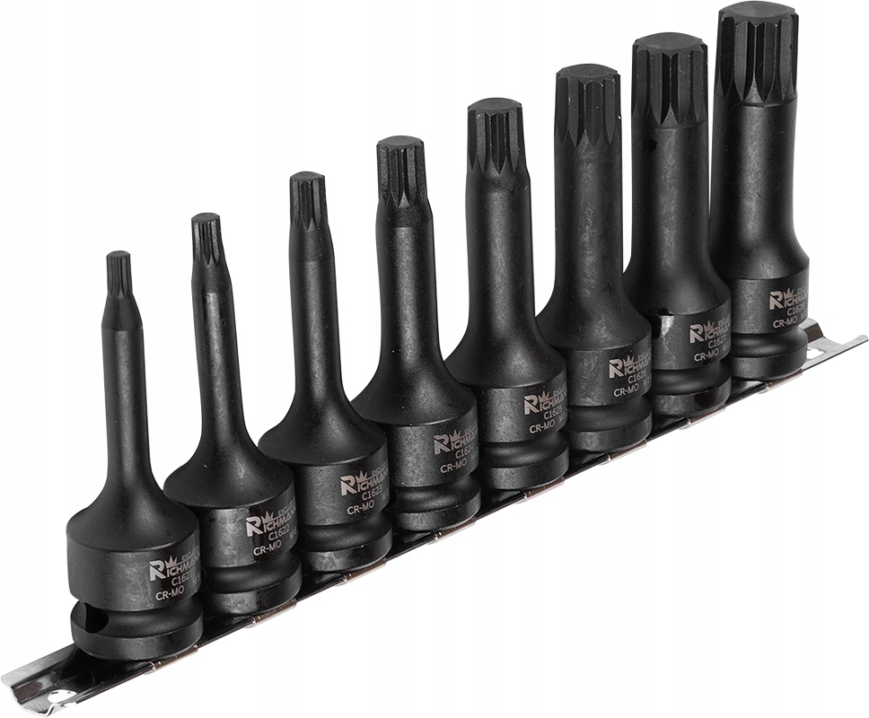 ZESTAW 8EL NASADKI UDAR SPLINE 1/2 M5-M18 + LISTWA Kod producenta C6952
