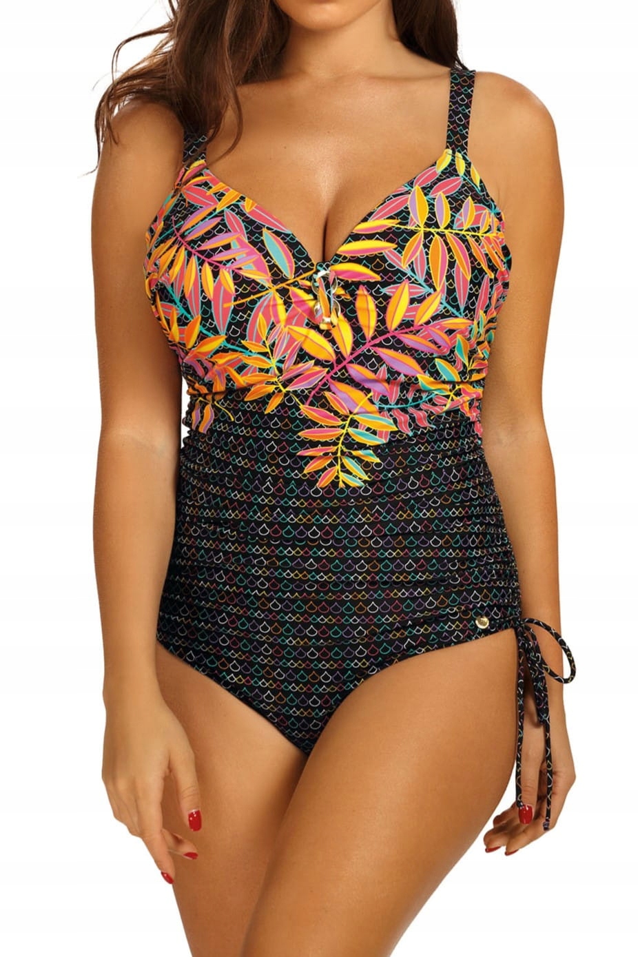 Jednodílný kostým Self S1134PA7 Palermo 7 černý [Velikost 40 D]