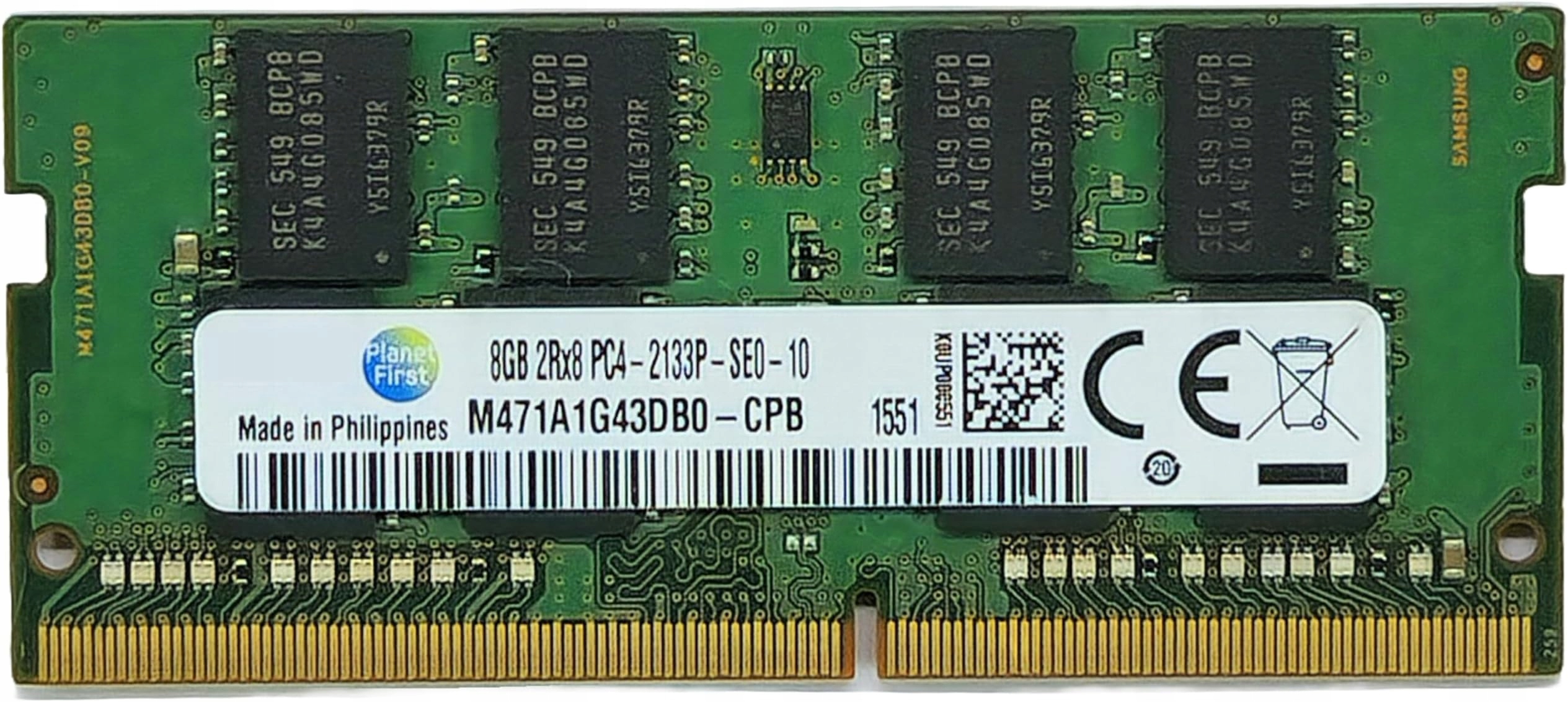 Nowa Pamięć Ram Samsung 8GB DDR4/PC4 2133MHz Sodimm