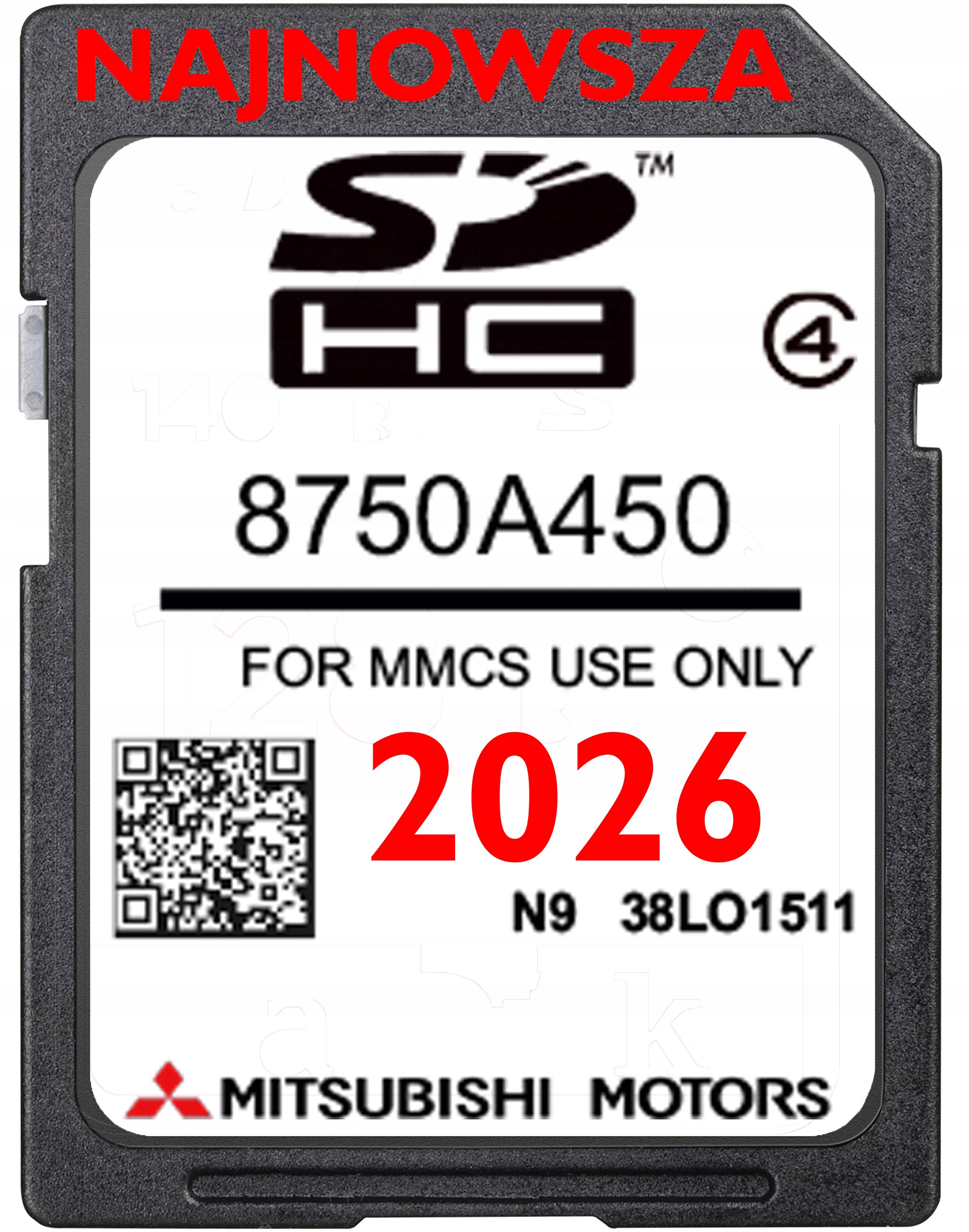 Karta Mapa Mitsubishi Mmcs E-11 E-12 W-13 2026 Europa Outlander Asx Pajero