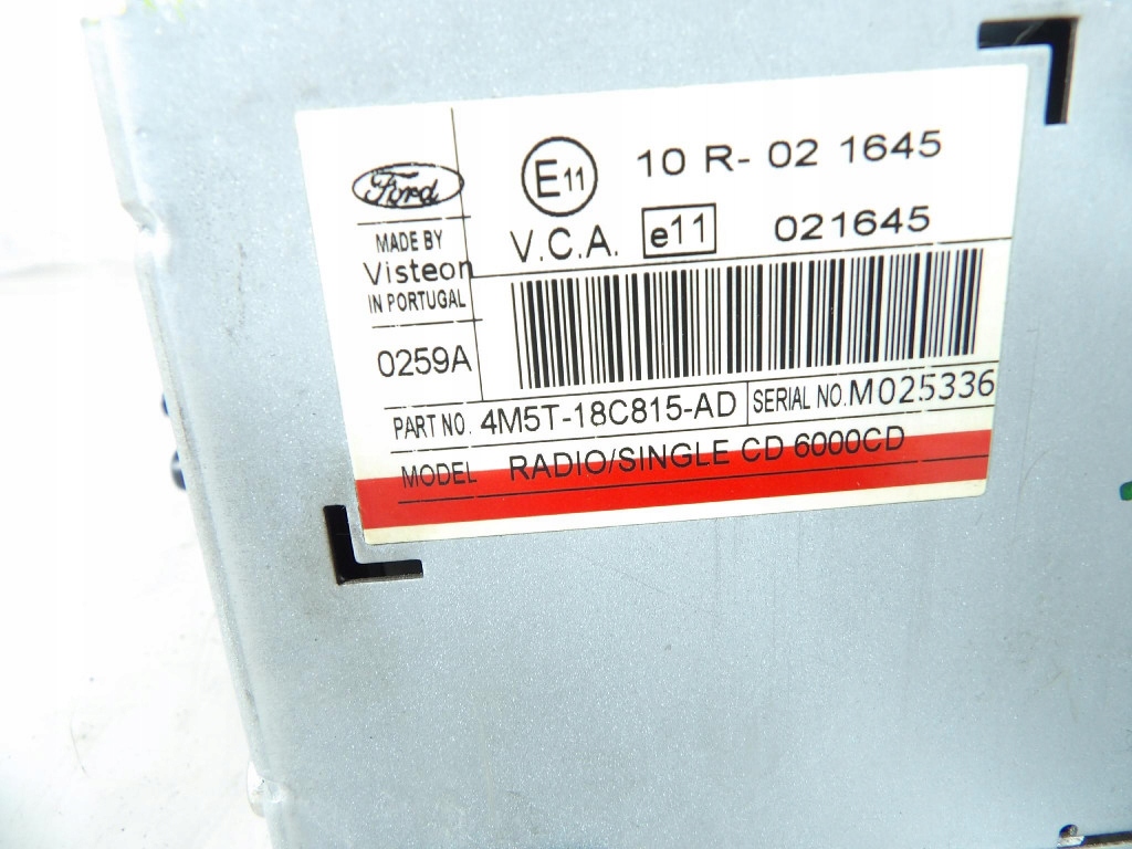 FORD FOCUS MK2 RADIO 4M5T-18C815-AD