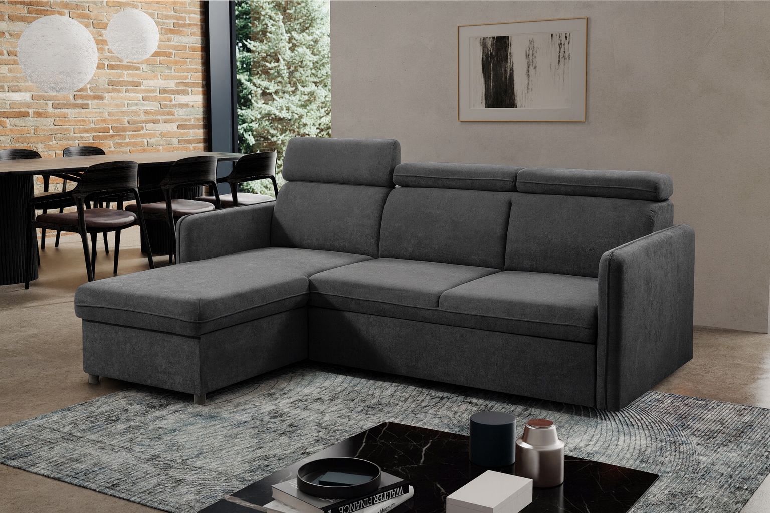 BARCELO угловой 220X165 подвижные изголовья роговица новая ткань! Качество!