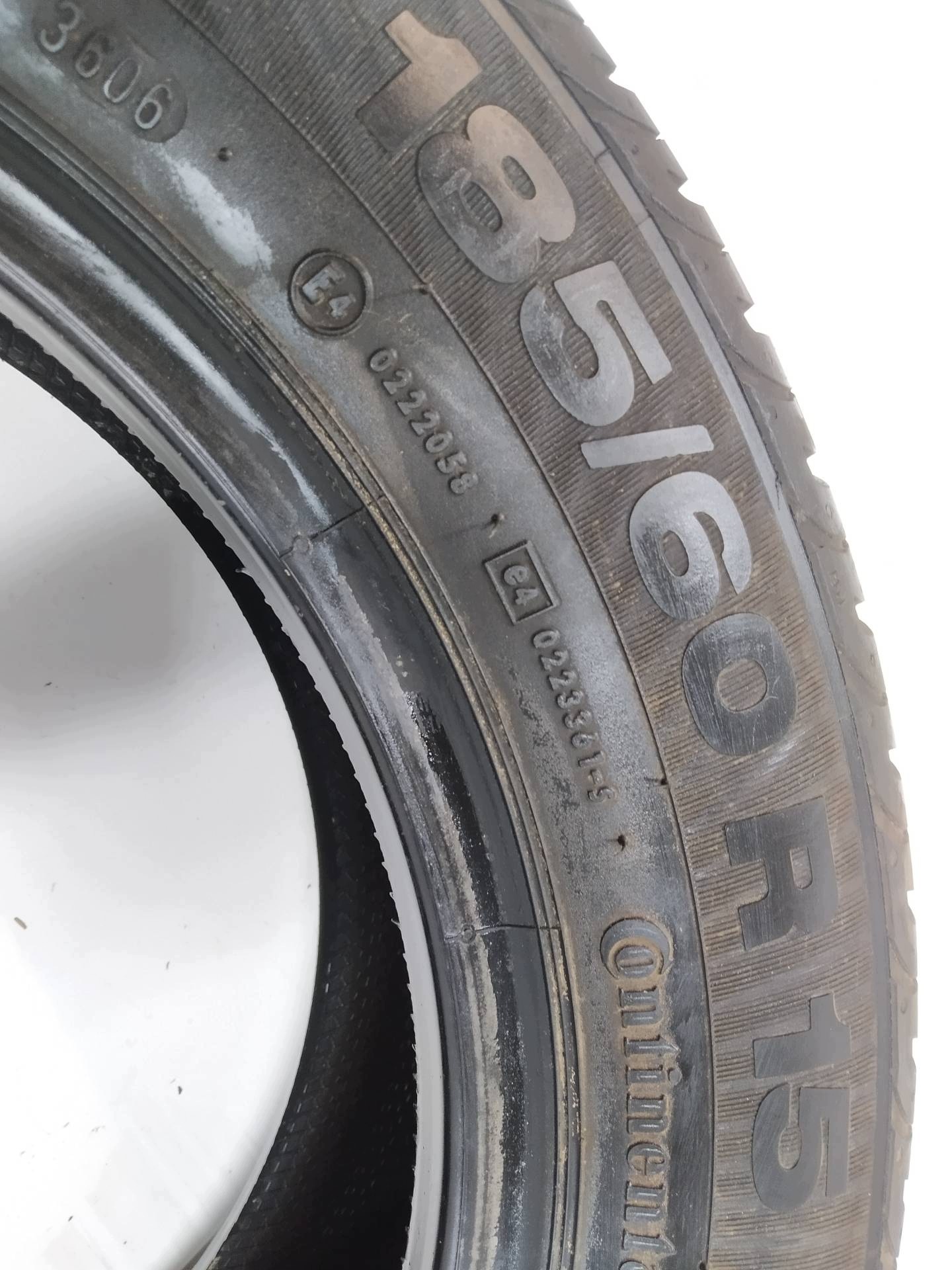 2x tyre summer CONTINENTAL 185/60R15 (3606) 7.91 (2804) 7.88