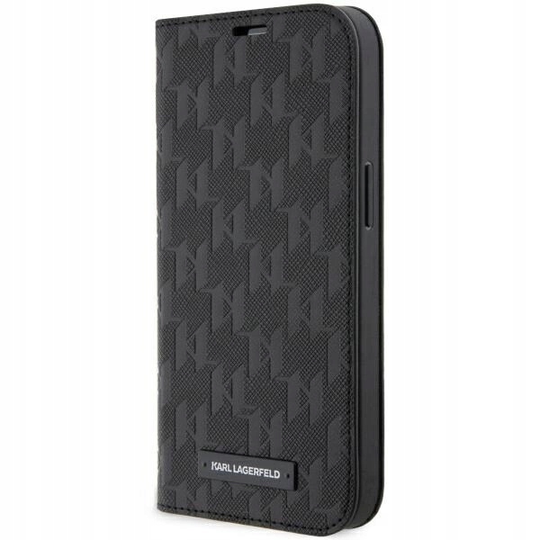 Pouzdro Karl Lagerfeld Saffiano Monogram pro iPhone 14 Pro černé