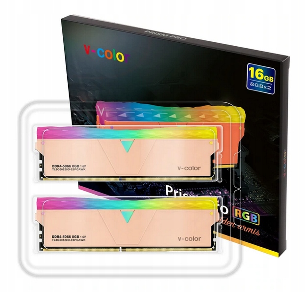 paměť Ram DDR4 16GB Dual 5066 MHz CL20 Zlaté Rgb