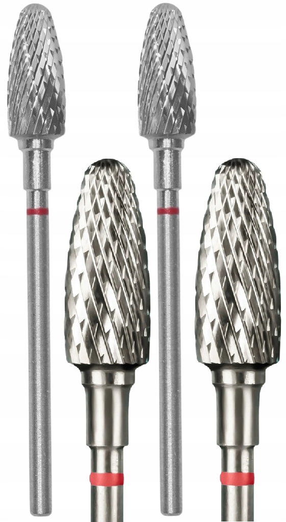 2 x Staleks Fréza ze slinutého karbidu Kuželová červená Průměr 6 mm