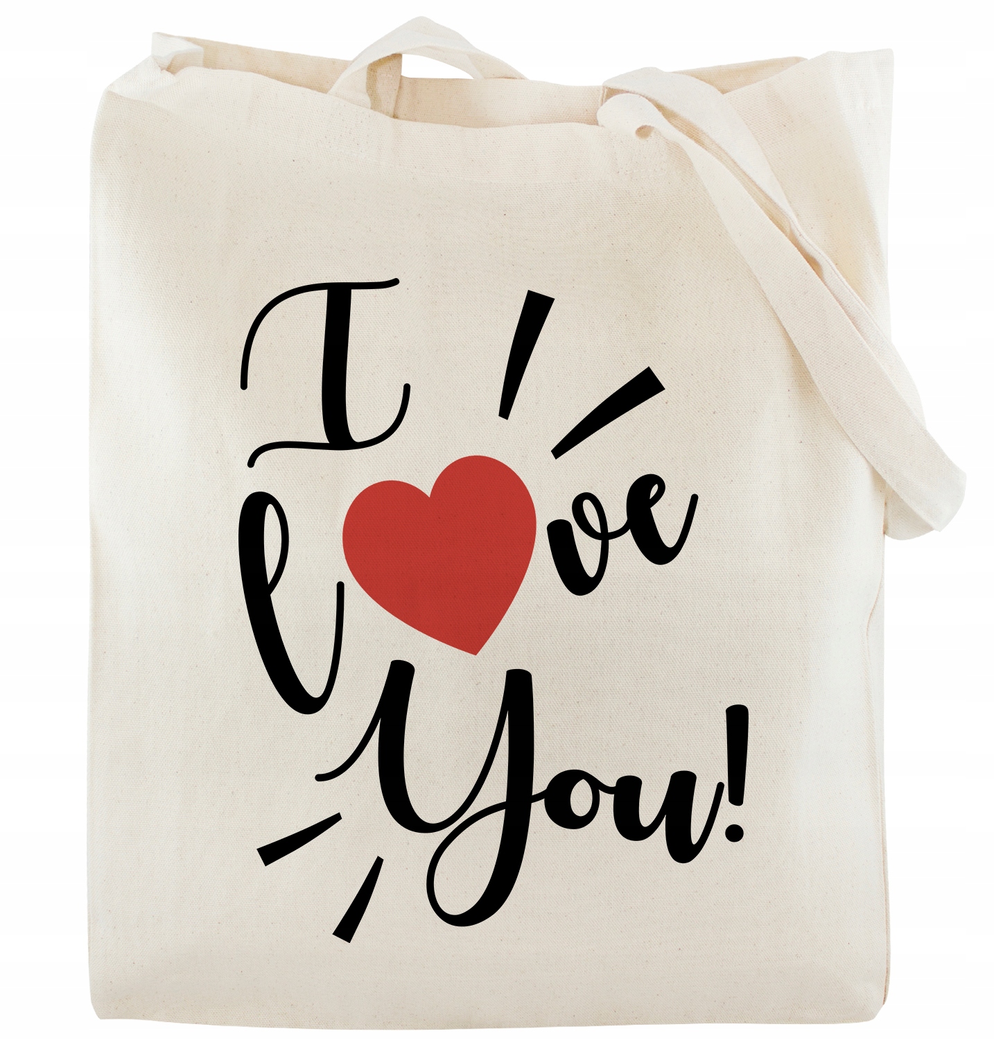 

Torba na zakupy zakupowa bawełniana I Love You