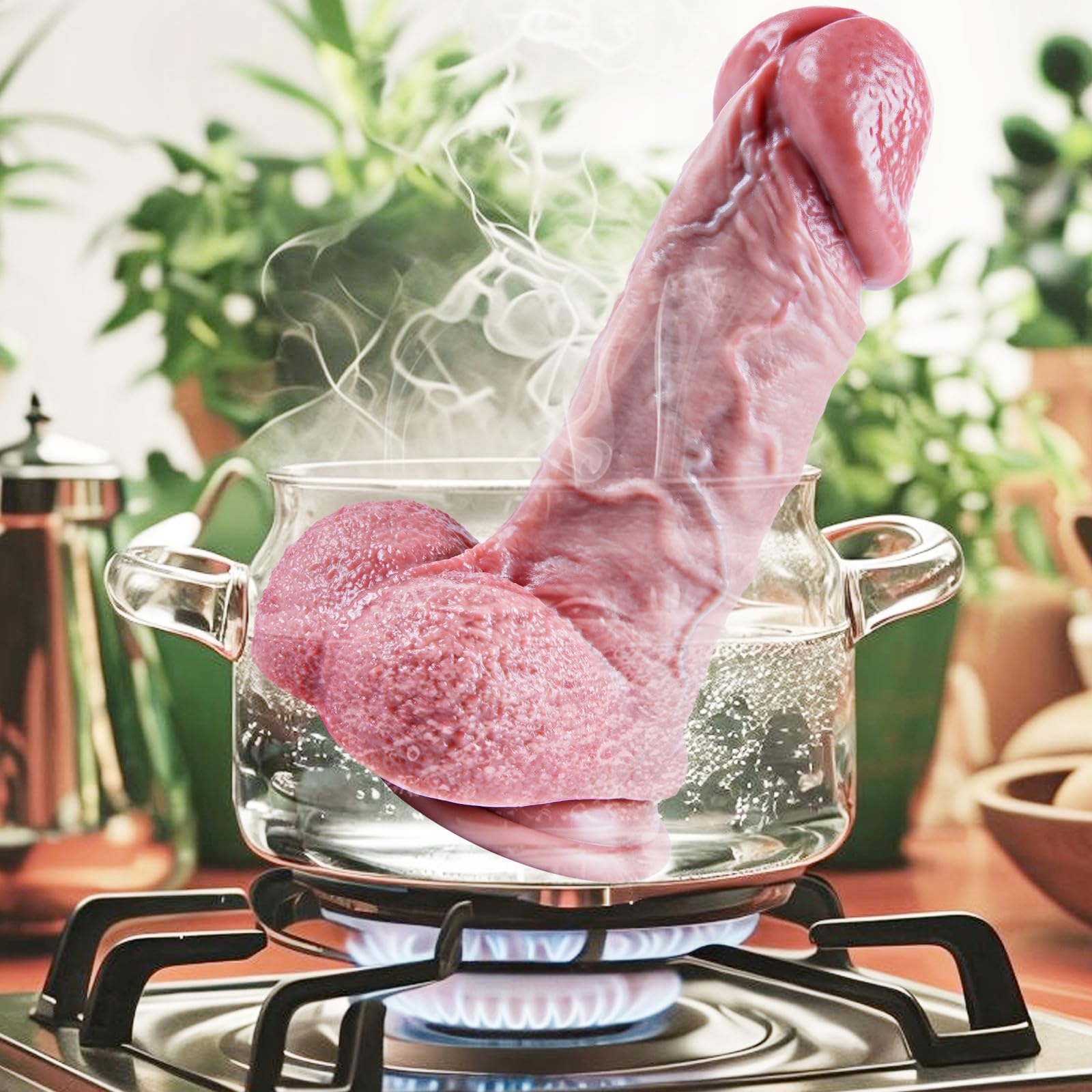 XXL RIESIGER DILDO Silikonowy Realistyczny Z Przyssawką Dla Doświadczonych — miniatura 4
