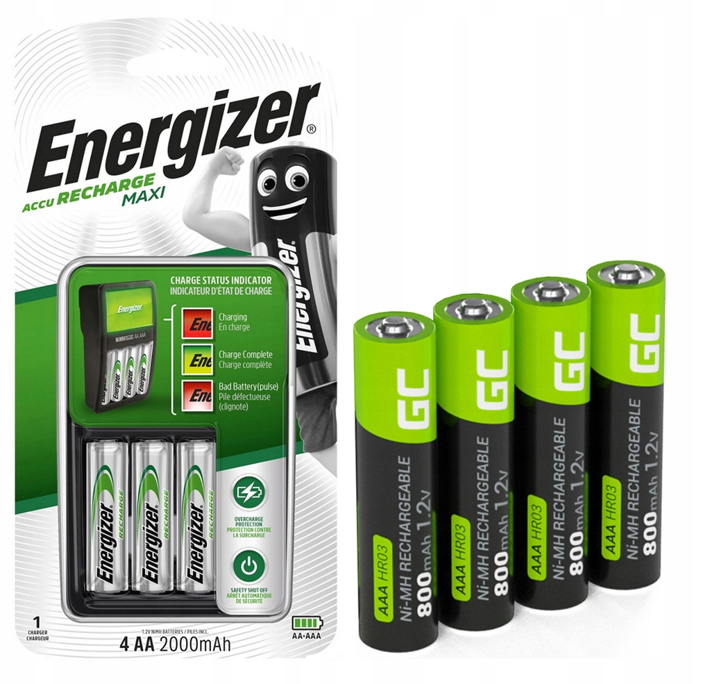 Nabíječka Baterií Aa Aaa 4 x Baterie 2000 mAh R6 Aa 4 Greencell Aaa R3
