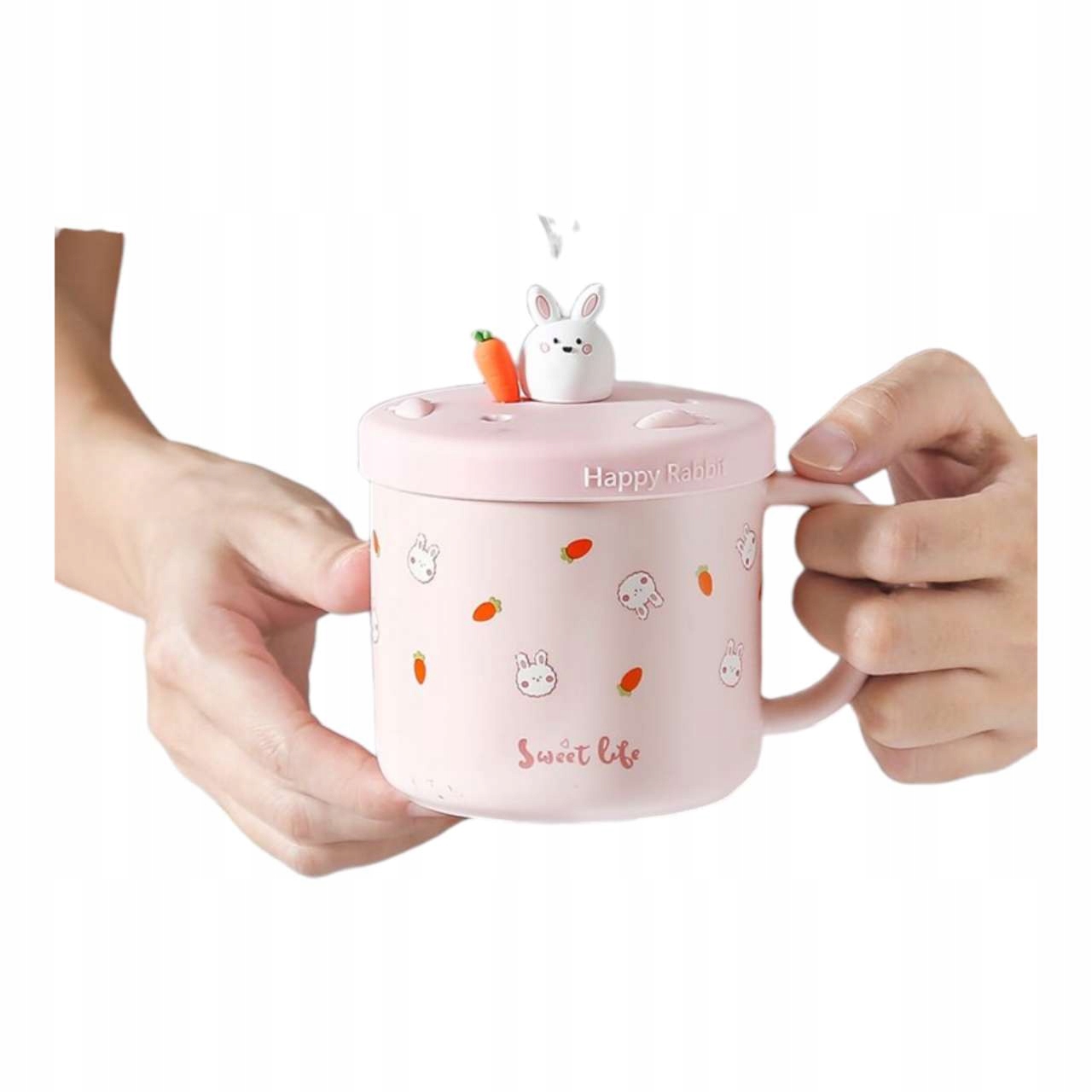 Hrnek s Usb ohřívačem Keramický Lžíce Dárek Vánoční sada Králík