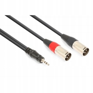 

Kabel 2x Xlr męski mini Jack (3,5mm) Stereo 1,5m