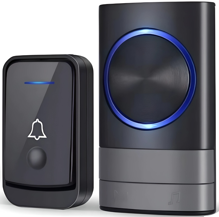 DZWONEK BEZPRZEWODOWY WODOODPORNY ZEWNĘTRZNY DO DRZWI FURTKI LED MELODIE