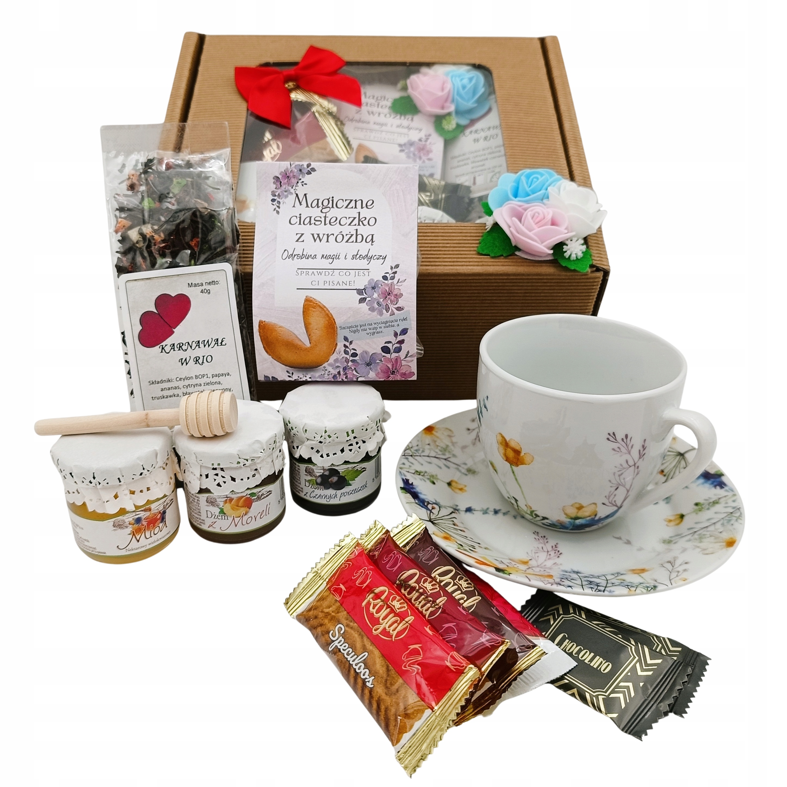 Levně Sada Dárek Den žen Dárek k jmeninám Šálek Čaj Med Džem