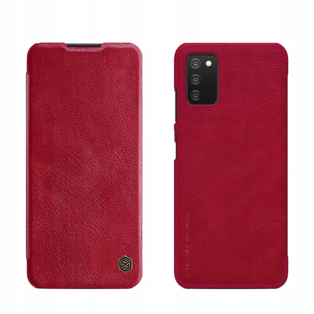 Nillkin Qin skórzana kabura etui do Samsung Galaxy A03s czerwony