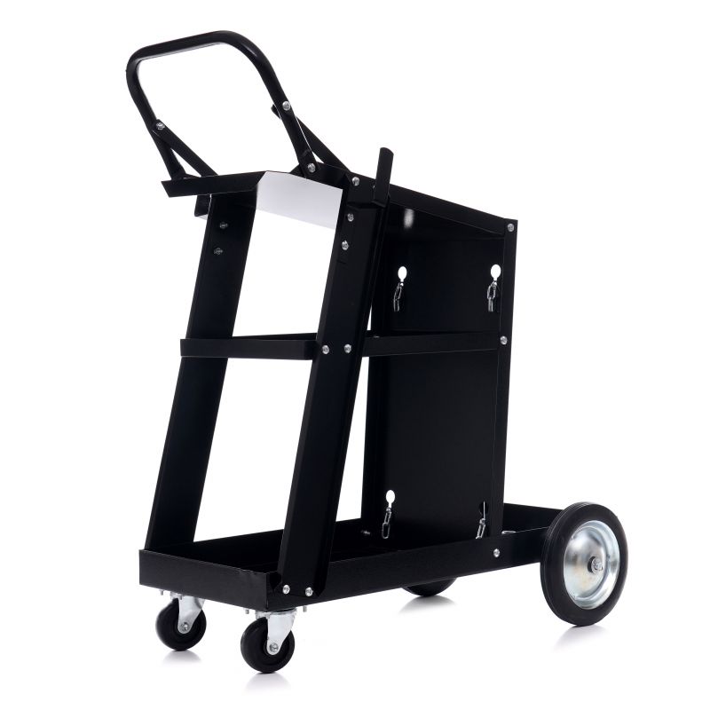 WÓZEK SPAWALNICZY DO SPAWAREK Z PÓŁKĄ NA BUTLE STABILNY MIG MAG MMA TIG Głębokość 28 cm