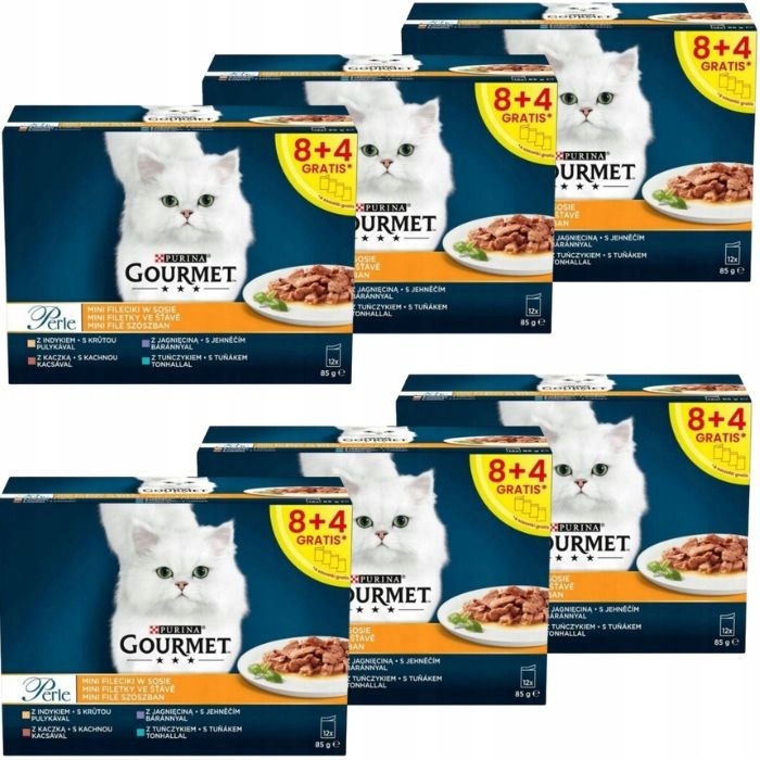 Karma dla kota Purina Gourmet Perle mix smaków 72 x 85g