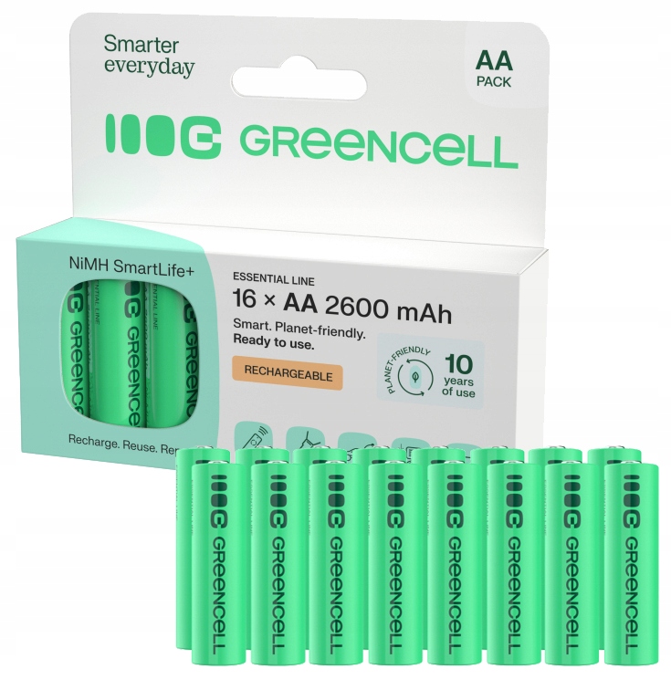 16 X Nabíjecí Baterie Baterie Pro Nabíjení Aa R6 2600MAH Nimh Pro Dálkové Ovládání