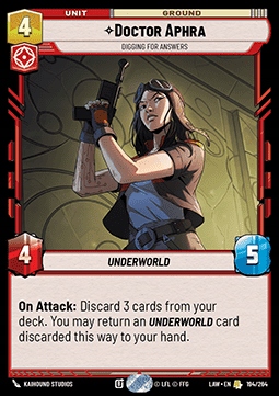 Karta Doctor Aphra, Digging For Answers SWU LAW #194