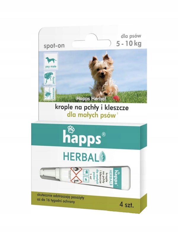 

Happs Krople dla małych psów pchły i kleszcze
