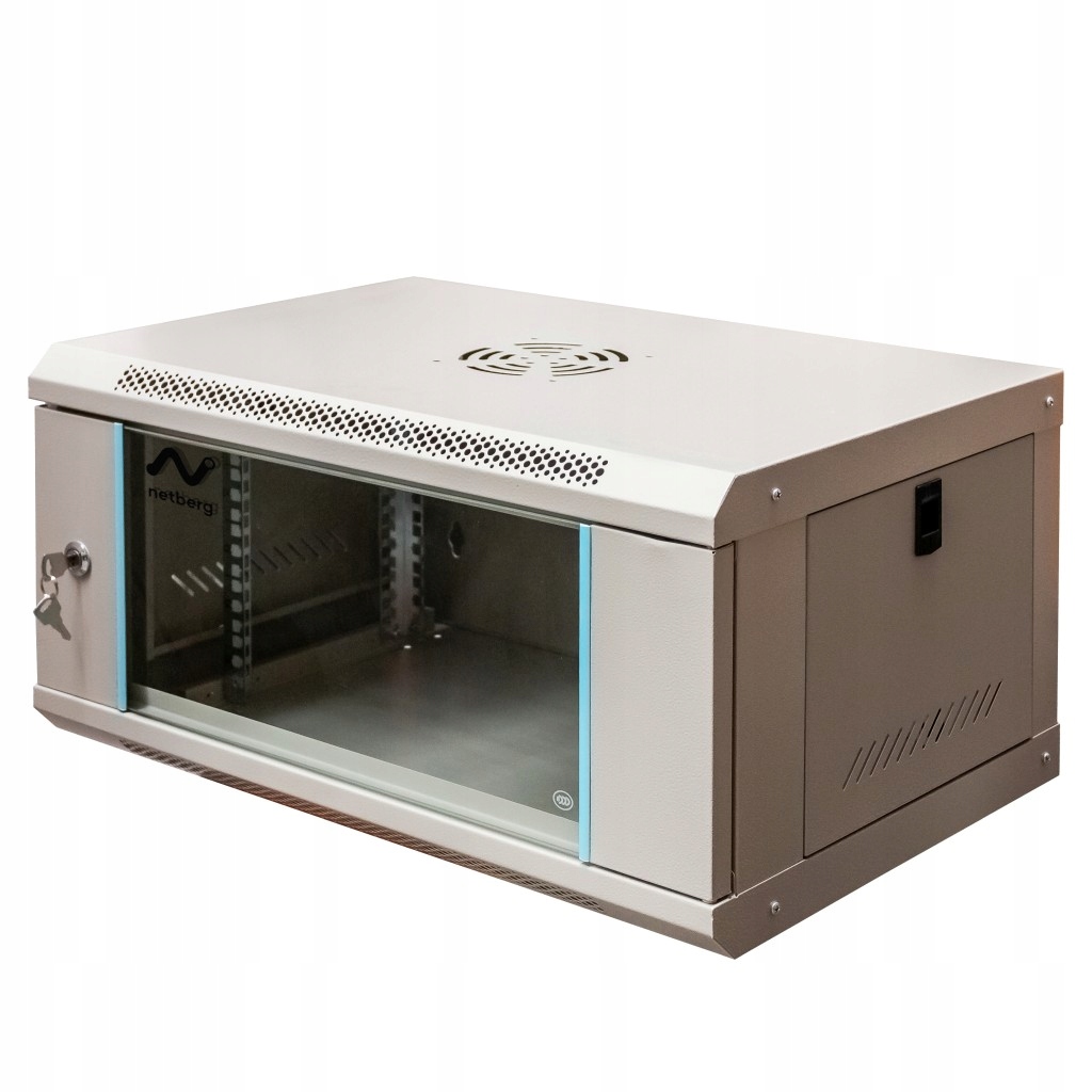 Szafa szafka Rack 19" 6U Netberg Wisząca Instalacyjna 600x400 mm szara