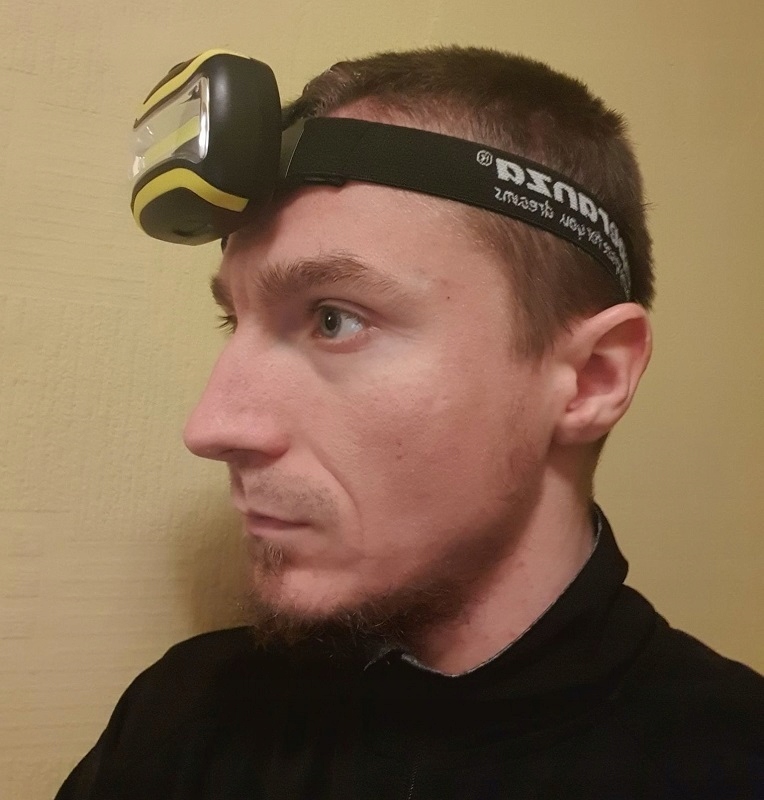 Latarka czołowa LED 1W 3xAA dla DZIECKA DO SZKOŁY Źródło światła LED