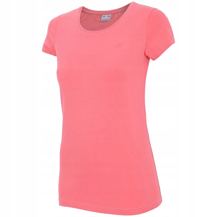 

4F Koszulka Damska Bawełniana T-shirt Basic Gładki