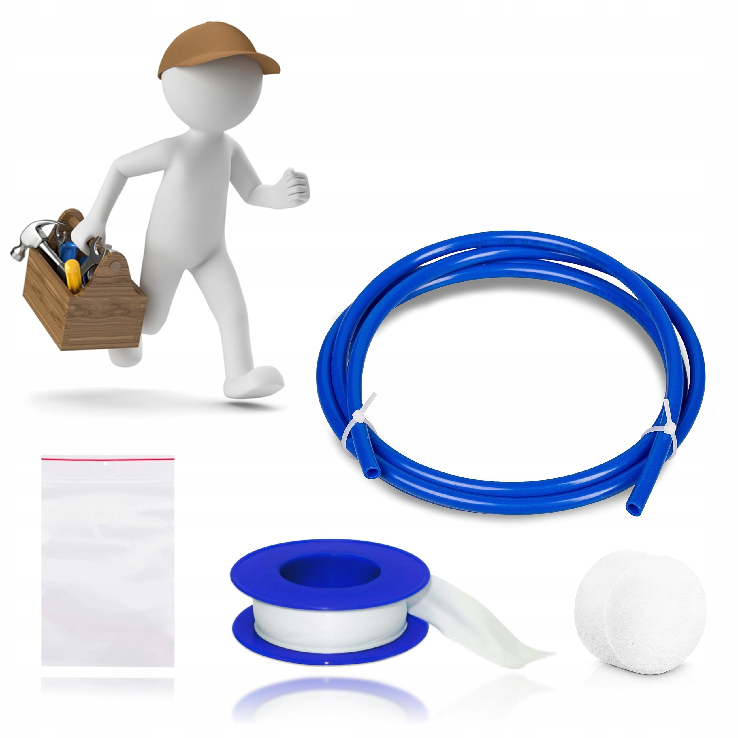 WKŁADY DO FILTRA WODY OSMOZA RO6 WWL2 WML2 DEZYN Kolor dominujący biały