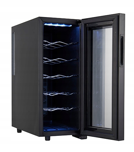 Chladnička na víno pro domácí spotřebiče Volně stojící 33 l 12 lahví Uv filtr Led panel