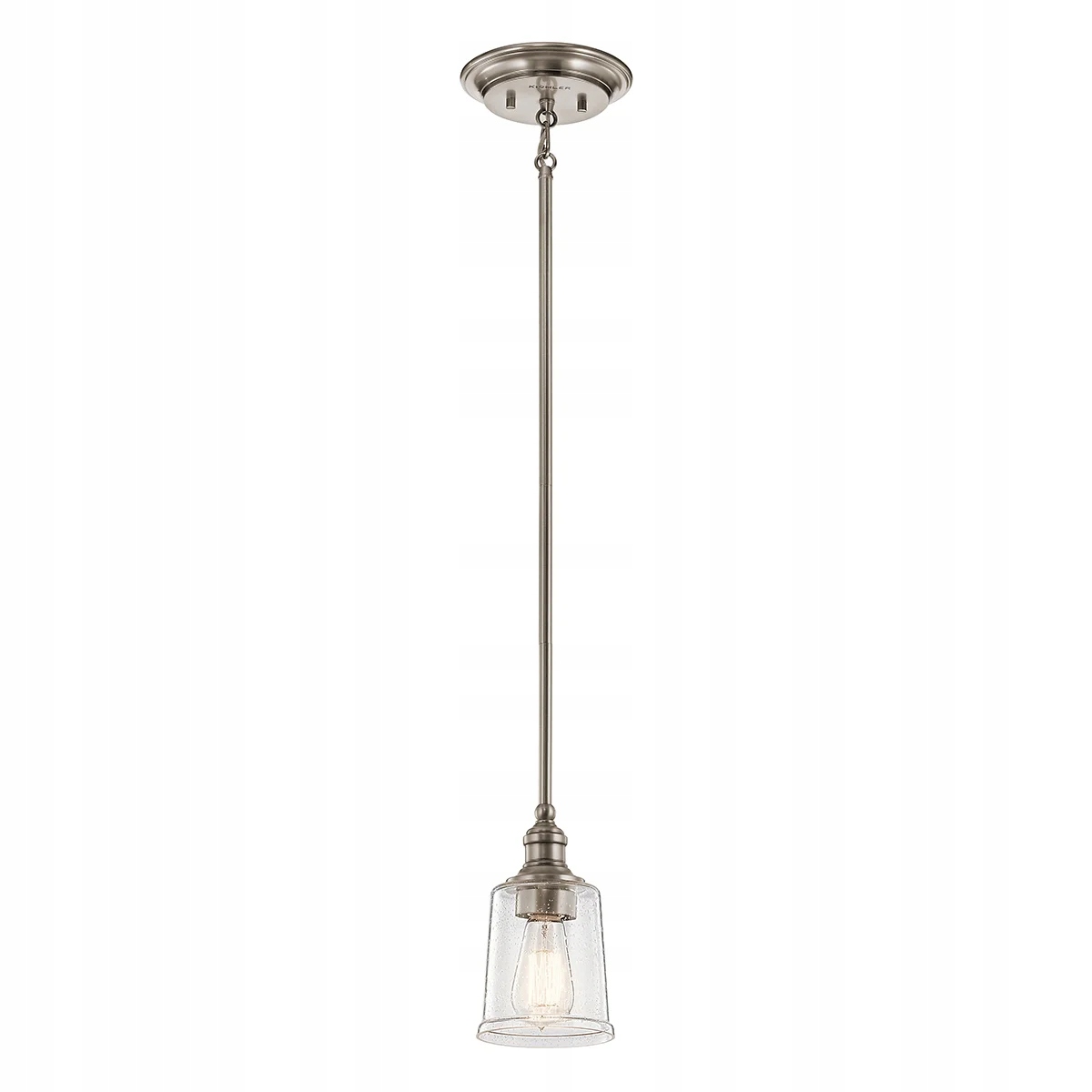 Industriální, klasická závěsná lampa nad stůl, barový stůl, deska Kichler