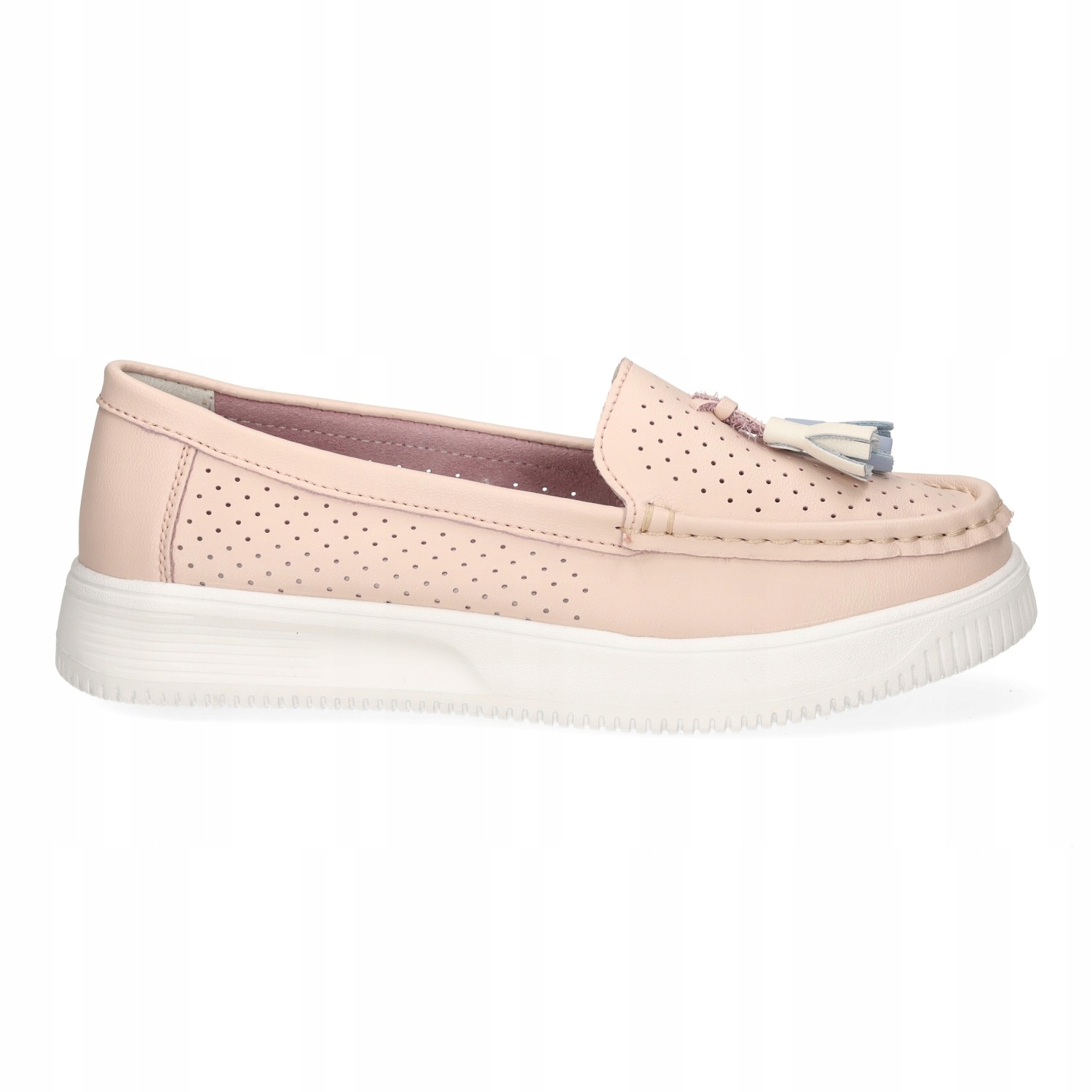 MOKASYNY DAMSKIE SERGIO LEONE SP015 RÓŻOWE PÓŁBUTY SKÓRA NATURALNA R 38 Rozmiar 38