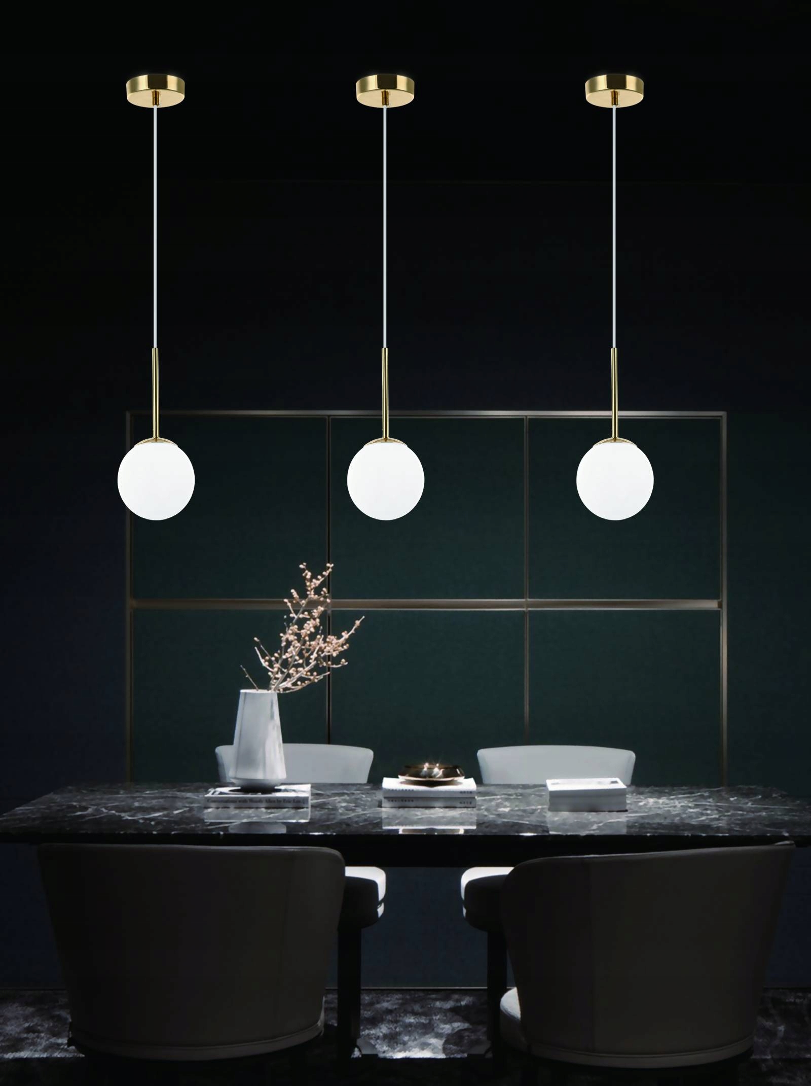 Závěsná lampa Orlicki Design Bao I Cromo IP44 1 světelné body G9