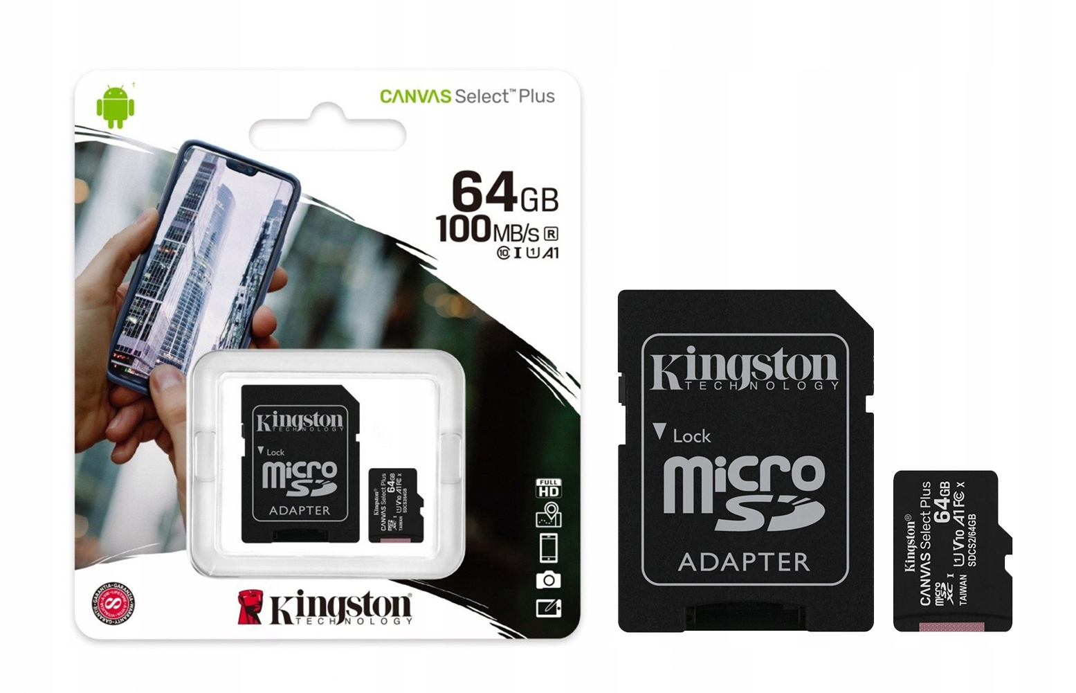 

Karta Pamięci Kingston MicroSD 100MB/s 64GB Canvas
