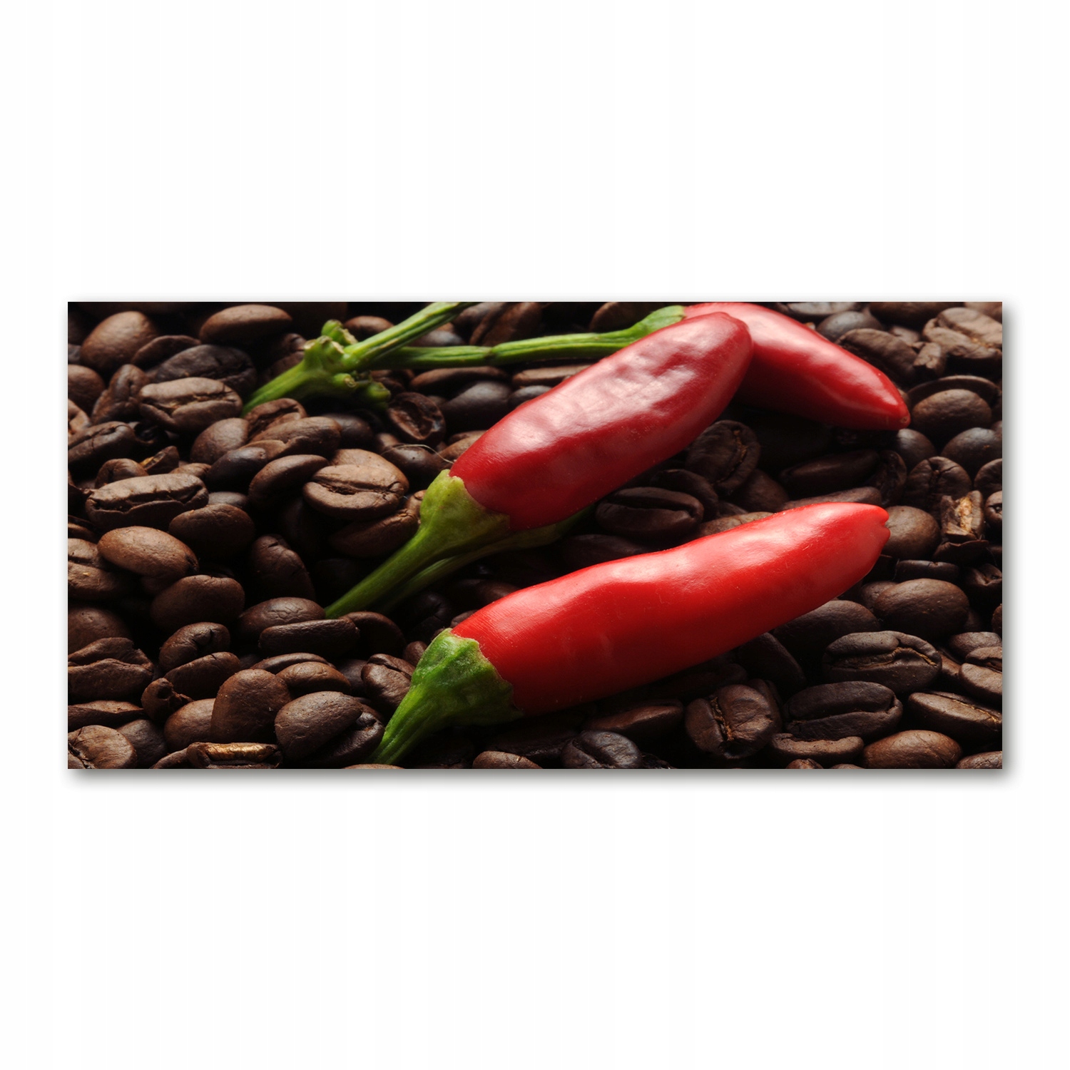 

Foto obraz szkło hartowane Chilli i kawa 140x70